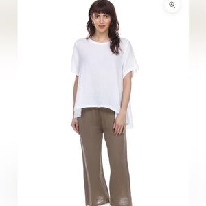 Honest Cotton White Tuscan Top Sm/med NWT